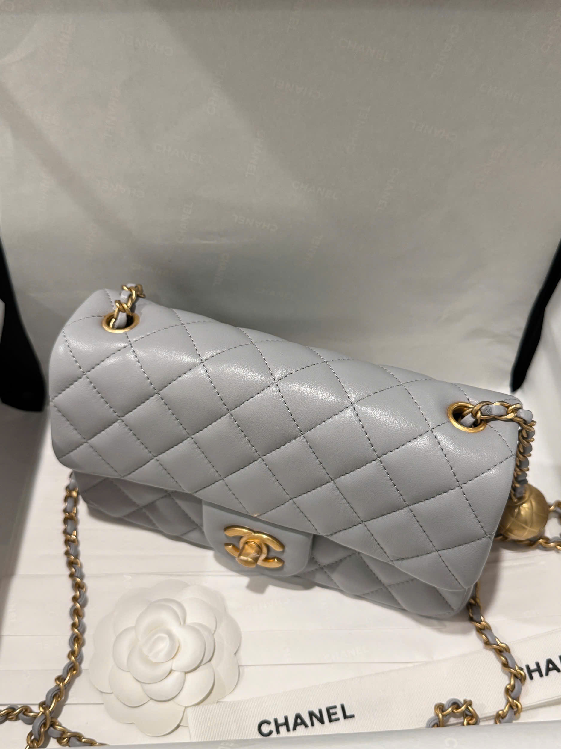 Tui Xach Nu Chanel Classic Da That Mau Xam Rep 11 Cao Cap 20cm 7.jpg