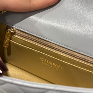 Tui Xach Nu Chanel Classic Da That Mau Xam Rep 11 Cao Cap 20cm 9 1.jpg