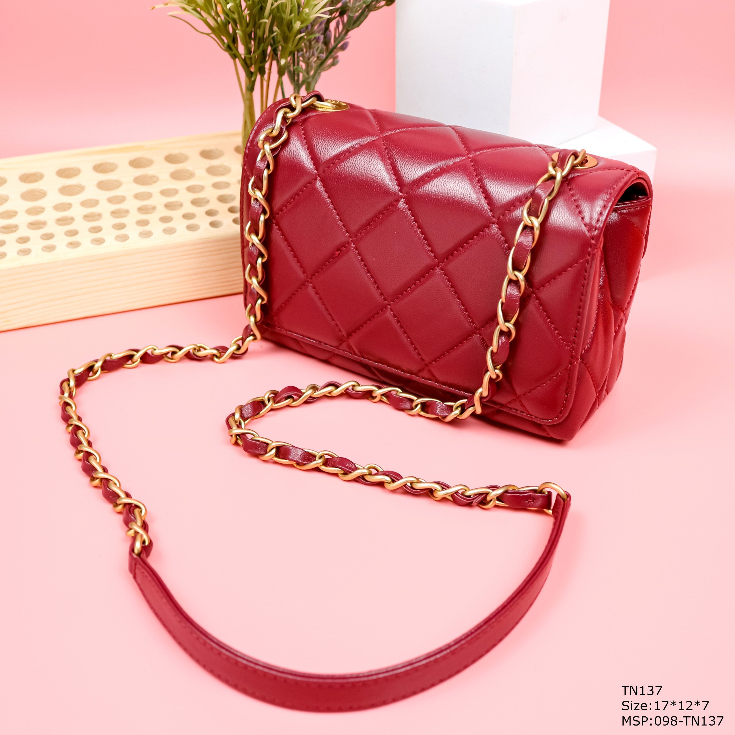 Tui Xach Nu Chanel Mau Do Replica 11 Cao Cap 17x12x7cm 2.jpg