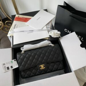 Tui Xach Nu Chanel Medium Classic Da Bo Like Auth Mau Den 25 3.jpg