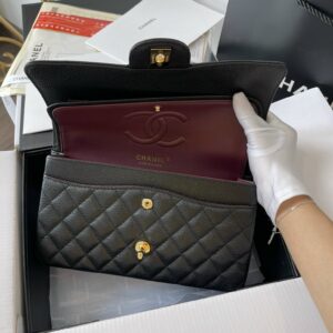 Tui Xach Nu Chanel Medium Classic Da Bo Like Auth Mau Den 25 7.jpg