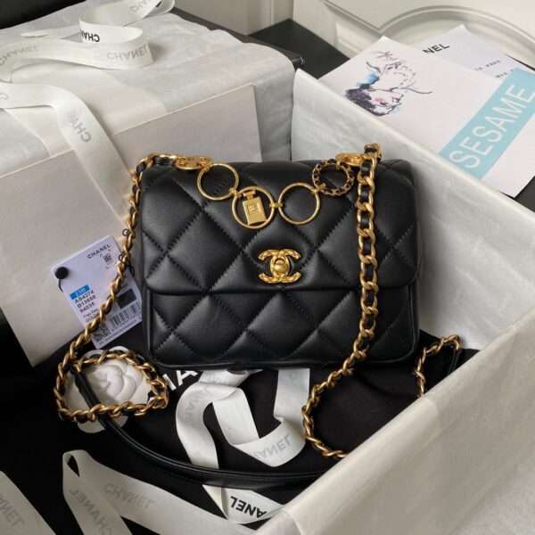 Tui Xach Nu Chanel Xich Charm Like Auth Mau Den 13x17x6cm 1 600x600 1.jpg