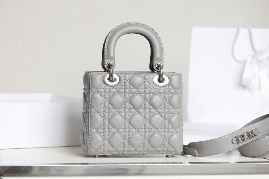 Tui Xach Nu Dior My Lady Rep 11 Cao Cap Mau Xam Da Bong 20x16cm 8.jpg