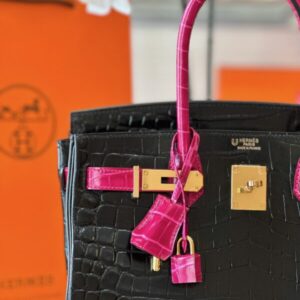 Tui Xach Nu Hermes Birkin Crocodile Mix 2 Mau Den Hong Like Auth 30cm 6 600x800 1.jpg