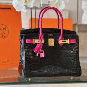 Tui Xach Nu Hermes Birkin Crocodile Mix 2 Mau Den Hong Like Auth 30cm 8 600x800 1.jpg
