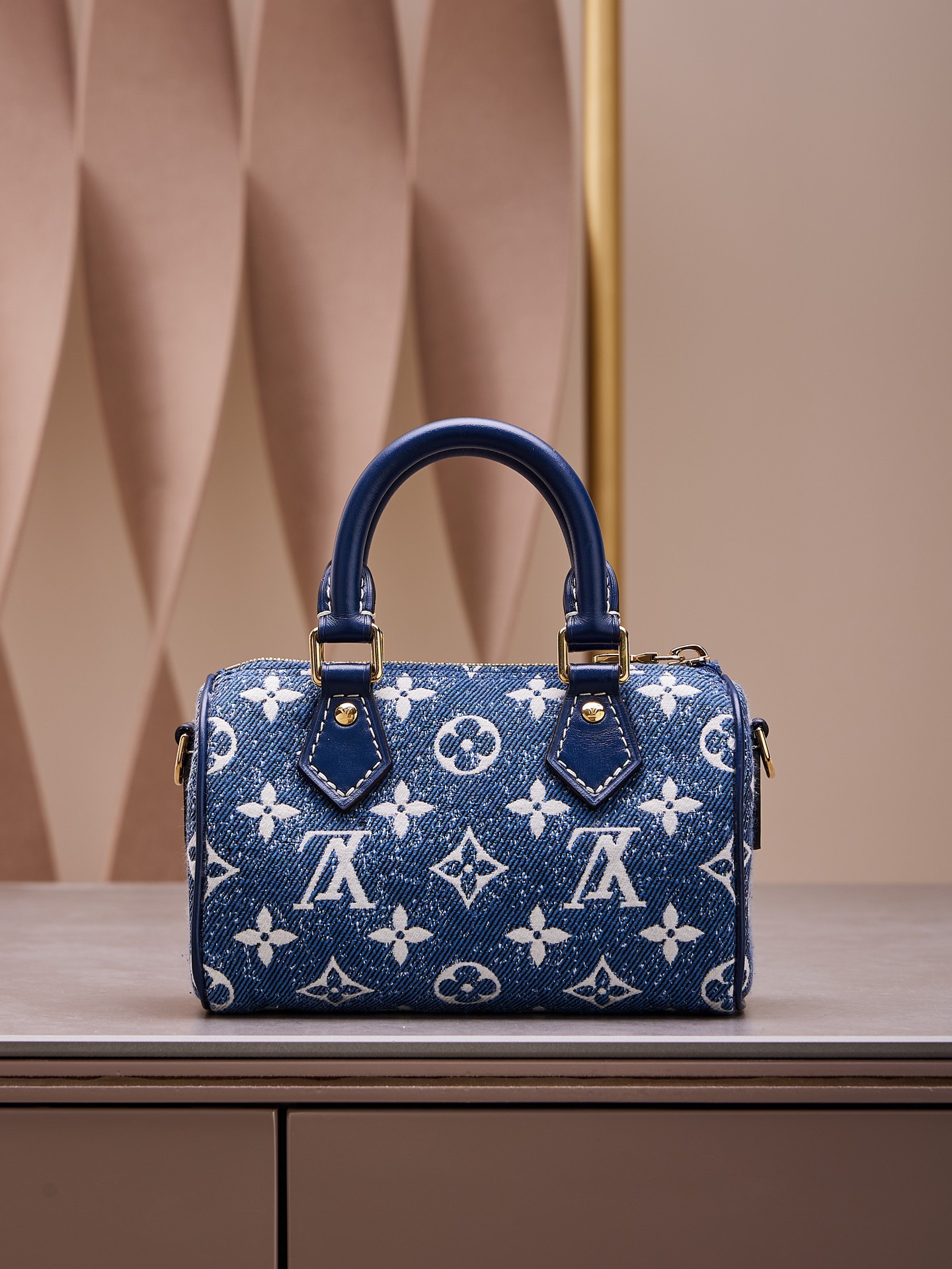 Tui Xach Nu Louis Vuitton LV Speedy Monogram Demin Like Auth 16x10x7 1.jpg