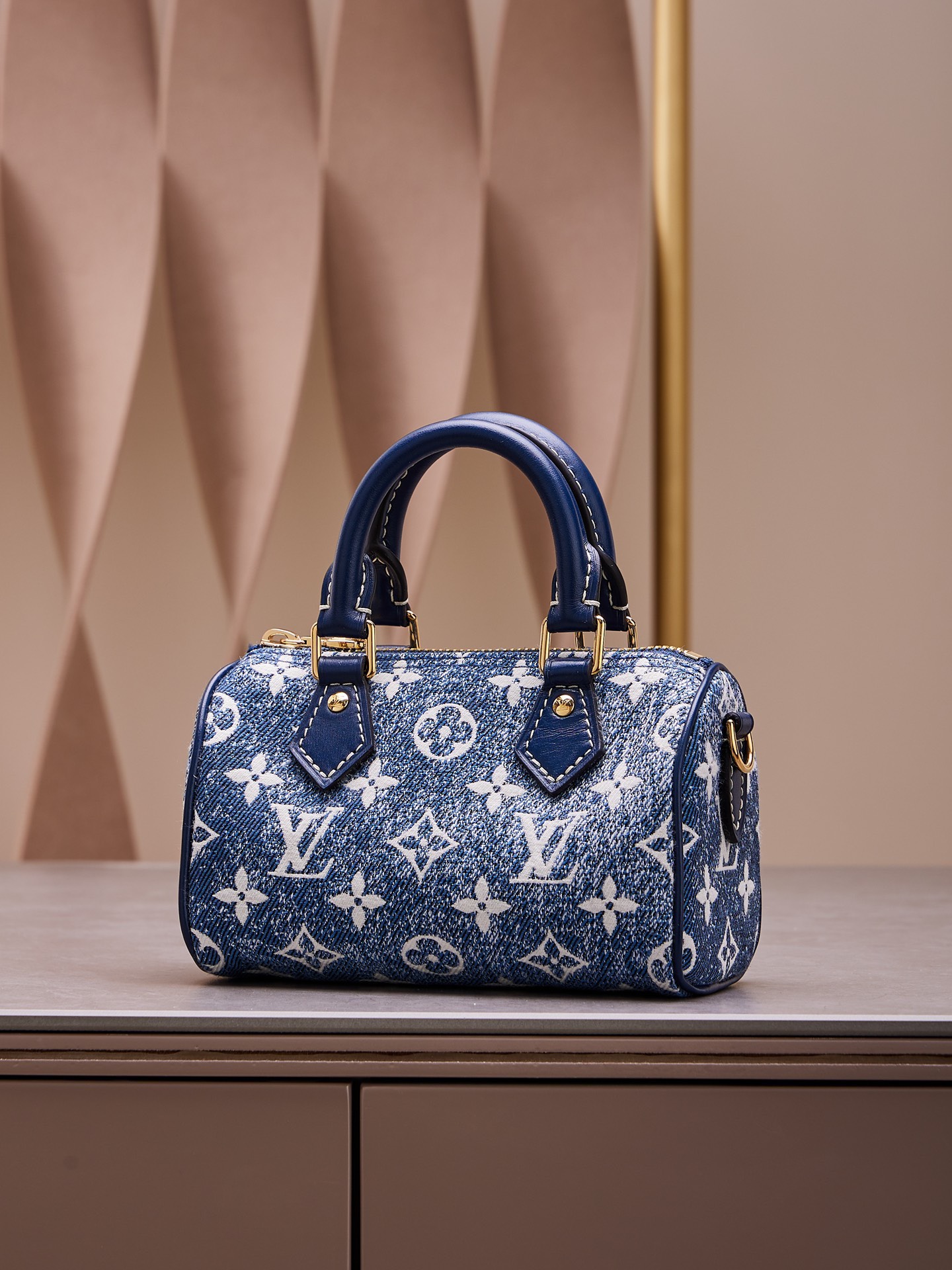 Tui Xach Nu Louis Vuitton LV Speedy Monogram Demin Like Auth 16x10x7 3.jpg