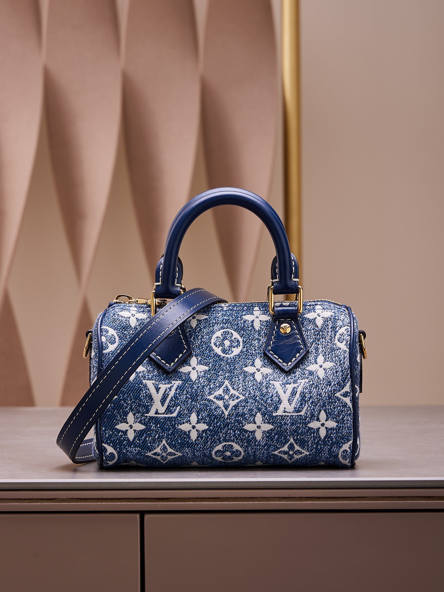 Tui Xach Nu Louis Vuitton LV Speedy Monogram Demin Like Auth 16x10x7 8.jpg