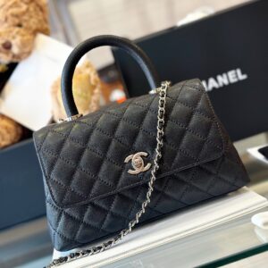 Tui Xach Nu Sieu Cap Chanel Coco Da Hat Mau Den 23cm 2.jpg