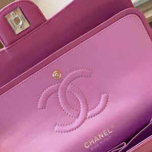 Tui Xach Sieu Cap Chanel Classic Nu Da Hat Mau Tim 25cm 4.jpg