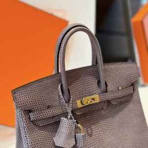 Tui Xach Sieu Cap Hermes Birkin 25 Tris Fonce Lizard Khoa Vang 25cm 3.jpg