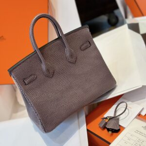 Tui Xach Sieu Cap Hermes Birkin 25 Tris Fonce Lizard Khoa Vang 25cm 6.jpg