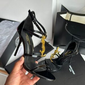 Saint Laurent Cassandra patent leather sandals