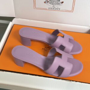 Hermes Oran Replica Heels - purple