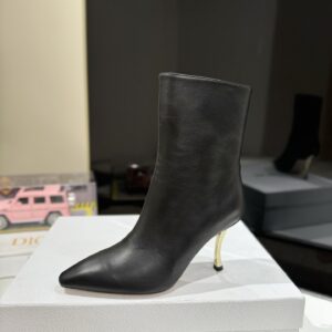 black leather ankle boots Dior
